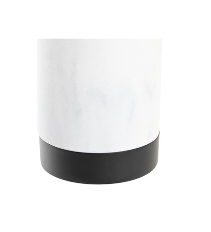 DKD Home Decor modern toilet brush with black stainless steel and marble base, 10x10x37.4 cm, suitable for bathroom decor.