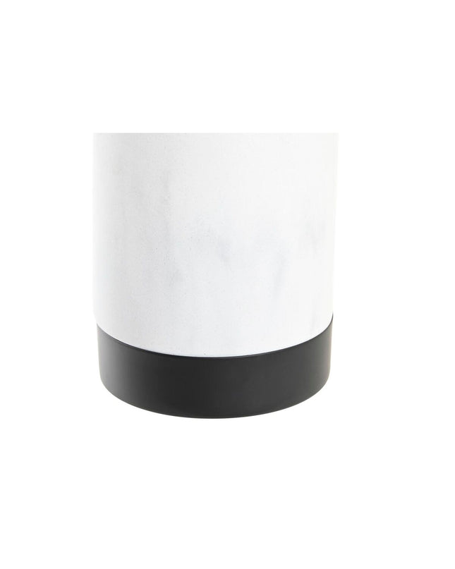 DKD Home Decor modern toilet brush with black stainless steel and marble base, 10x10x37.4 cm, suitable for bathroom decor.