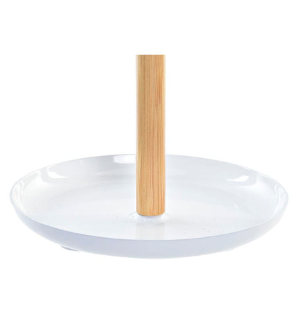 DKD Home Decor bamboo and aluminum mirror for bathroom or home decor, measuring 17x17x31 cm, natural and modern design