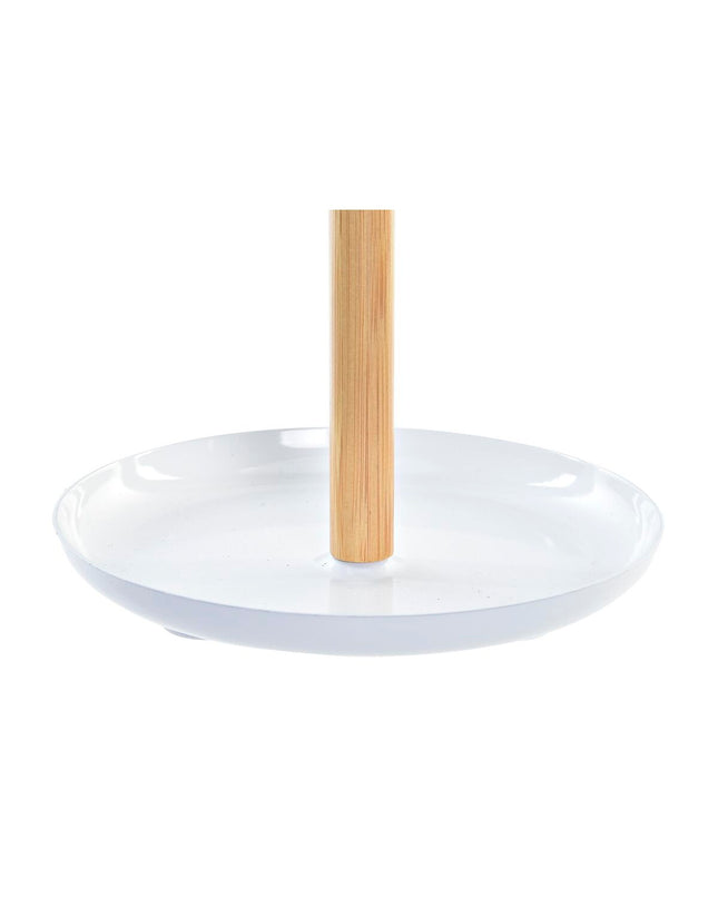 DKD Home Decor bamboo and aluminum mirror for bathroom or home decor, measuring 17x17x31 cm, natural and modern design