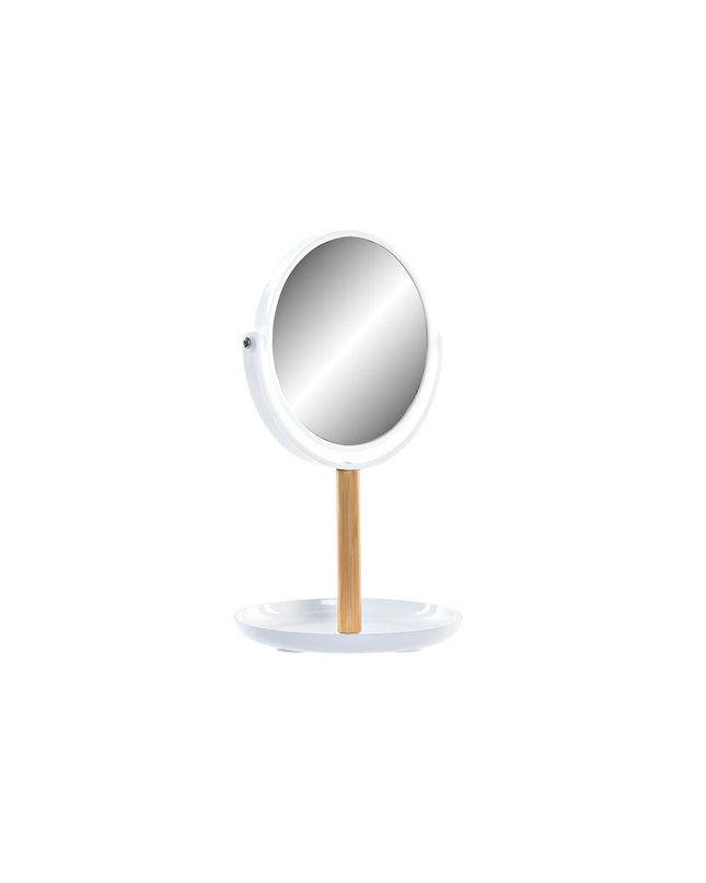 DKD Home Decor bamboo and aluminum bathroom mirror with natural finish, 17x17x31 cm, suitable for home and kitchen use