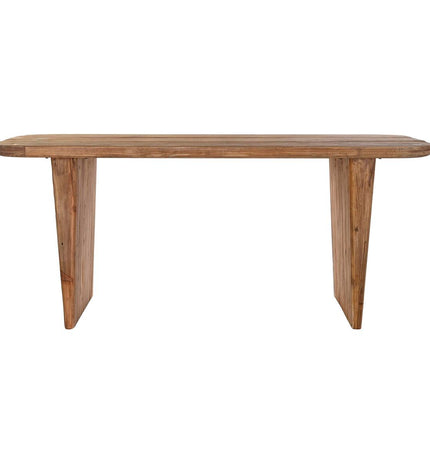 DKD Home Decor dining table in natural recycled pine wood, 180x90x77 cm, sturdy kitchen and home furniture piece.
