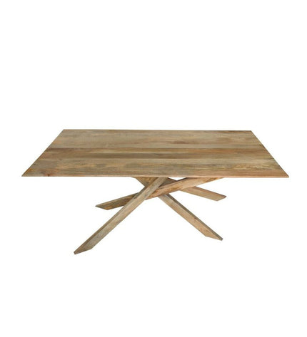 Rectangular dining table by DKD Home Decor in natural mango wood, measuring 180 x 90 x 76 cm, with a smooth tabletop and sturdy legs.
