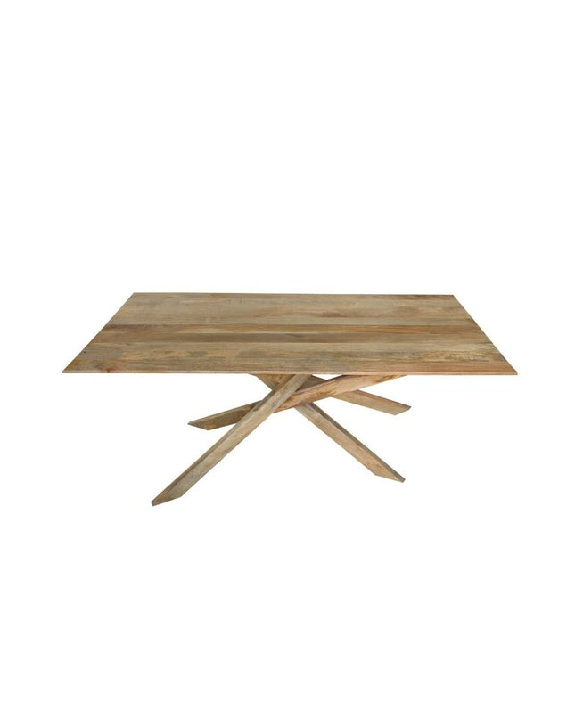 Rectangular dining table by DKD Home Decor in natural mango wood, measuring 180 x 90 x 76 cm, with a smooth tabletop and sturdy legs.