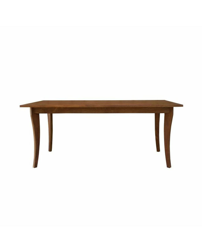 Rectangular brown mango wood dining table by DKD Home Decor, measuring 180x90x76 cm, in a modern kitchen setting.