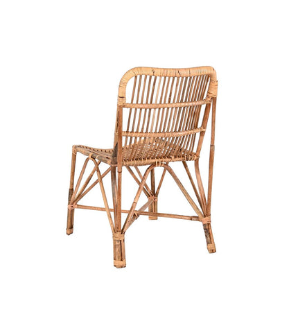 DKD Home Decor kitchen chair in natural wood finish, measuring 47x47x83 cm or 47x61x84 cm, with a modern, sturdy design.