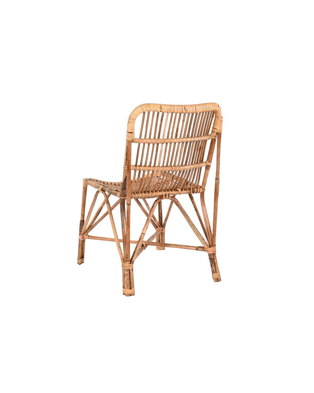 DKD Home Decor kitchen chair in natural wood finish, measuring 47x47x83 cm or 47x61x84 cm, with a modern, sturdy design.