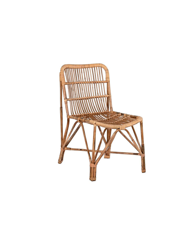 DKD Home Decor kitchen chair in natural wood finish, 47x47x83 cm, with a comfortable seat and sturdy frame.