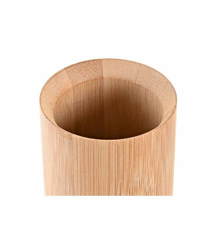Bamboe tandenborstelhouder by DKD Home Decor, natural bamboo and polypropyleen, compact 7x7x11 cm for bathroom organization
