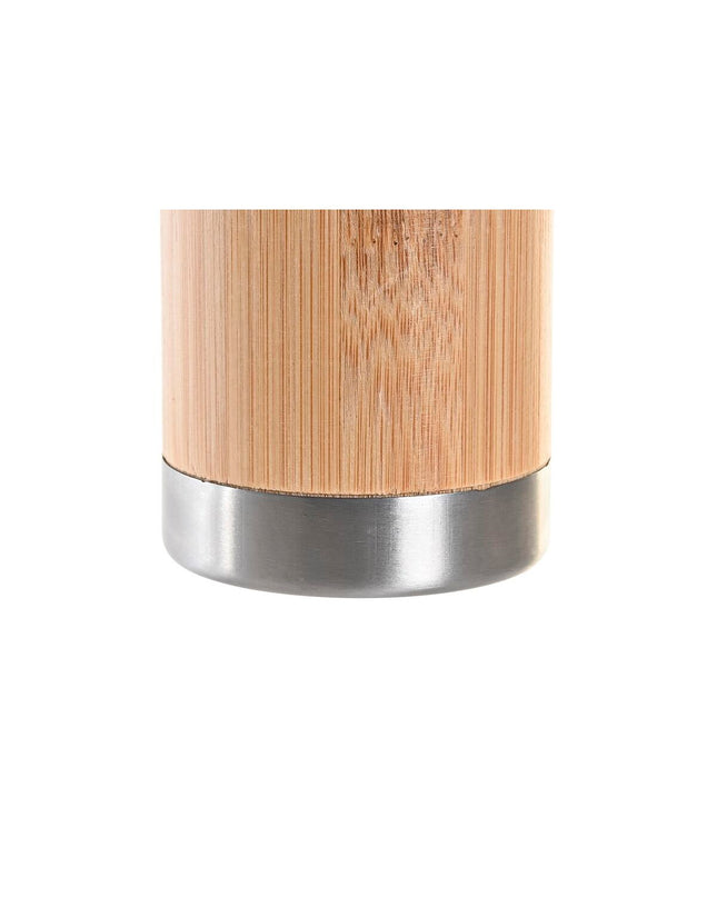 DKD Home Decor bamboo toothbrush holder in natural finish, 7x7x11 cm, ideal for bathroom and household use.