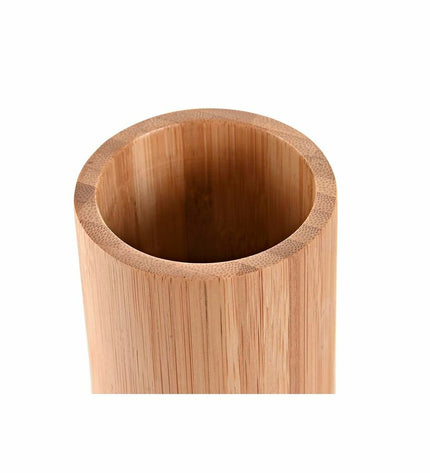 Bamboo toothbrush holder by DKD Home Decor in a 7x7x11 cm compact bathroom accessory for organizing toothbrushes.