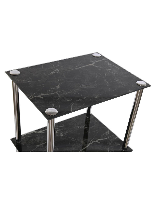 Kristal zilverkleurige stalen badkamerschap van DKD Home Decor, 40x30x105 cm, voor badkameropslag en organisatie