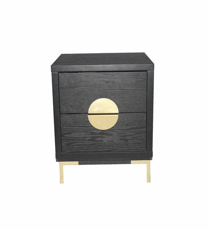 Metal and MDF nightstand by DKD Home Decor with a sleek design, measuring 50x35x60 cm, suitable for bedroom decor.