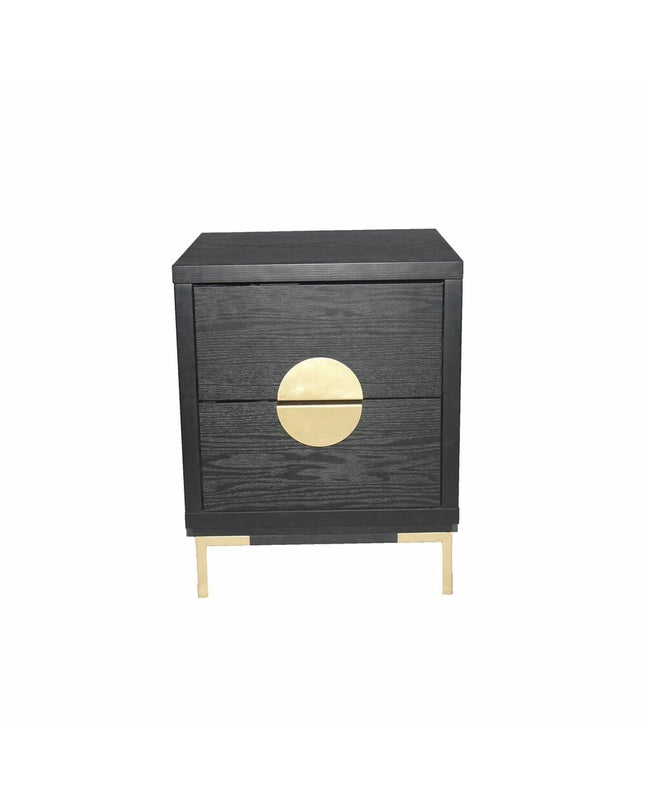 Metal and MDF nightstand by DKD Home Decor with a sleek design, measuring 50x35x60 cm, suitable for bedroom decor.