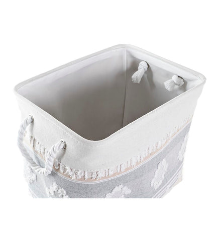 Gray DKD Home Decor basket playset for bathroom and home use, measuring 45x35x40 cm with soft, woven material.