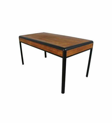 Rectangular DKD Home Decor dining table with metal frame, measuring 160 x 80 x 79 cm, in a modern home setting.