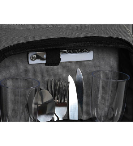 DKD Home Decor picnic set in dark gray with 28.5 x 20 x 39 cm size, ideal for outdoor camping and outdoor activities.