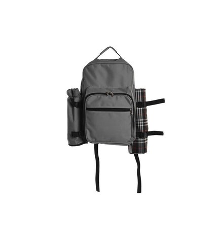 DKD Home Decor picnic set in dark gray with table and chairs for outdoor camping and picnics, measuring 28.5 x 20 x 39 cm