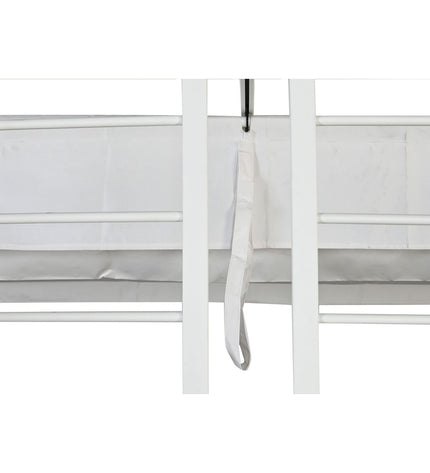 DKD Home Decor outdoor pergola in white with steel frame, measuring 296x296x225 cm, suitable for garden outdoor decoration.