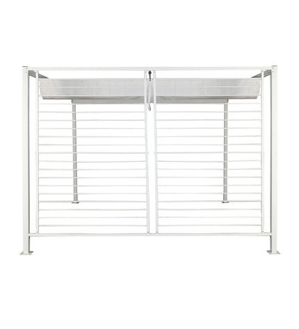 Outdoor stainless steel pergola by DKD Home Decor, white, 296x296x225 cm, suitable for garden decoration and outdoor use