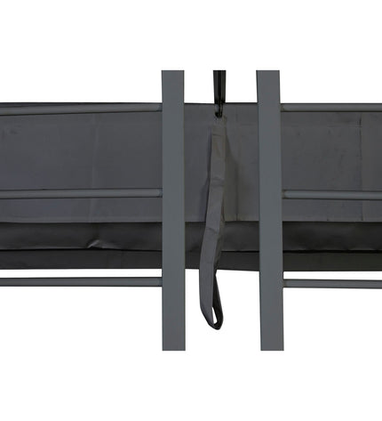 Outdoor grey steel pergola by DKD Home Decor, 300x300x230 cm, ideal for garden decoration and outdoor shade.