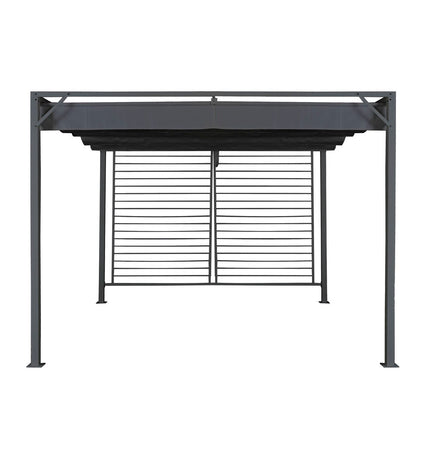 Gray DKD Home Decor outdoor garden pergola in steel, 300x300x230 cm, suitable for outdoor decoration and shade.