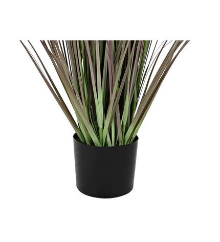 Pair of decorative metal plants with orange, green, and Bordeaux PVC leaves, 45x45x140 cm, by DKD Home Decor for home decoration.