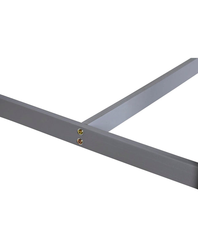DKD Home Decor gray dining table made of natural Paulownia and MDF, measuring 161.5x81.5x78 cm, in a modern kitchen setting.