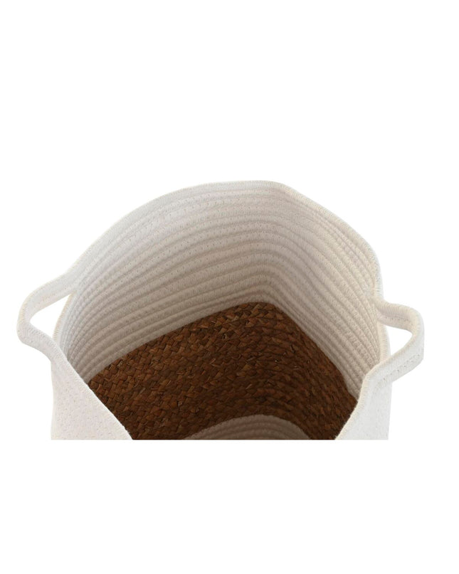 Decorative woven storage basket by DKD Home Decor in natural fibers, suitable for home organization and kitchen decor.