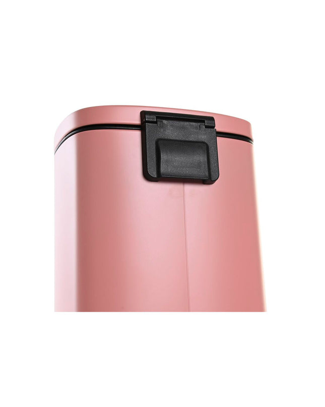 DKD Home Decor peach metal and polypropylene pedal bin for home kitchen storage, 5-liter capacity, simple and functional design