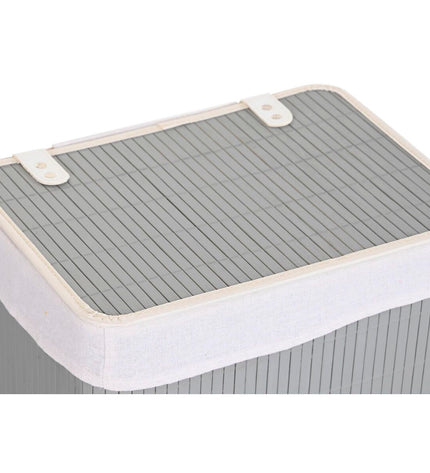 Set of five dark gray bamboo storage boxes from DKD Home Decor, 40x30x46 cm, for home organization and kitchen use.