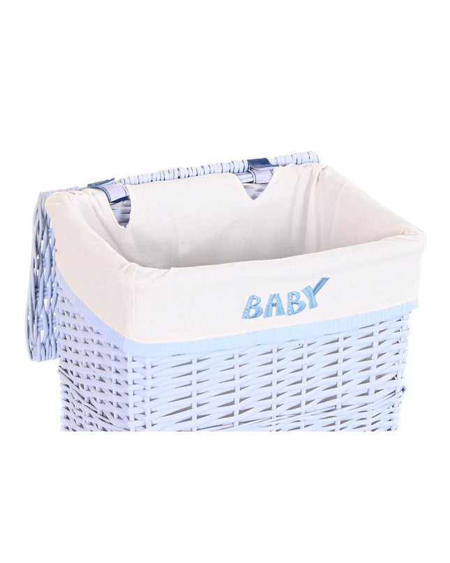 DKD Home Decor blue celestial woven mandle set for children, 44x34x56 cm, includes 5 storage and organization pieces.
