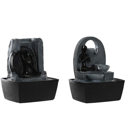 Set of two Indian-style outdoor fountain decorations by DKD Home Decor, 20x15x24 cm, suitable for garden or patio outdoor decor.