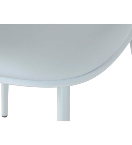 Blue DKD Home Decor kitchen chair with wooden legs, 45x46x83 cm, suitable for home and cooking spaces.