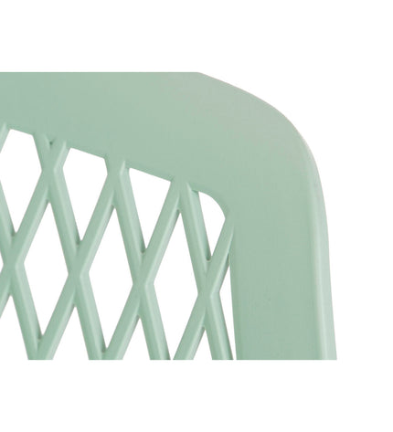 Green DKD Home Decor kitchen chair with dimensions 57x57x80.5 cm, featuring a modern design for home and cooking spaces.