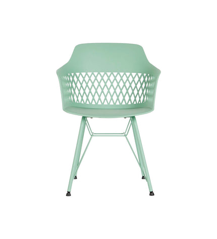 Green DKD Home Decor kitchen chair measuring 57x57x80.5 cm, featuring a modern design and comfortable seating for home and cooking spaces.