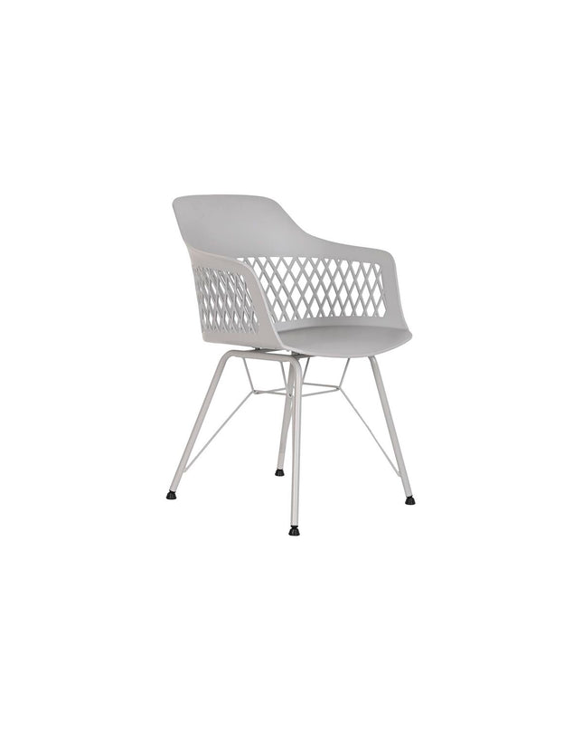 Light gray DKD Home Decor kitchen chair with a 57x57x80.5 cm frame, featuring a modern design and comfortable seating.