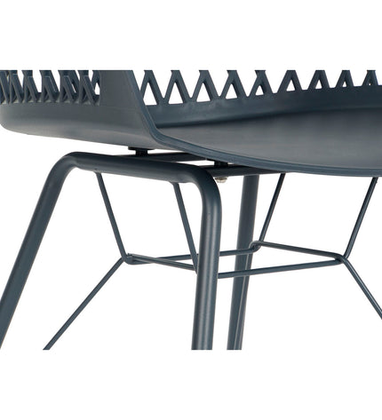 Blue marine DKD Home Decor kitchen chair with 57x57x80.5 cm dimensions, modern home and kitchen furniture.