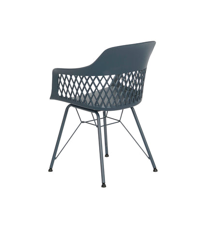Blue DKD Home Decor kitchen chair, marine blue color, 57x57x80.5 cm, modern home furniture for dining or kitchen.