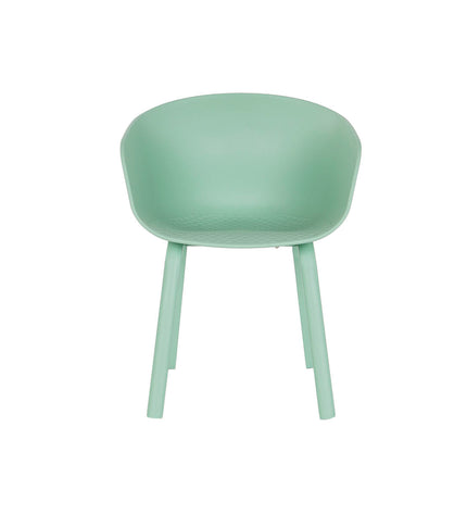 Green DKD Home Decor armchair with armrests, measuring 56 x 58 x 78 cm, featuring a comfortable cushioned seat.