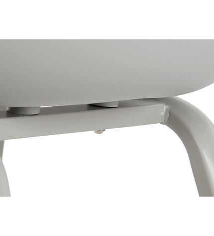 Light gray DKD Home Decor kitchen chair in 56x58x78 cm with a modern design, suitable for home dining and kitchen areas.