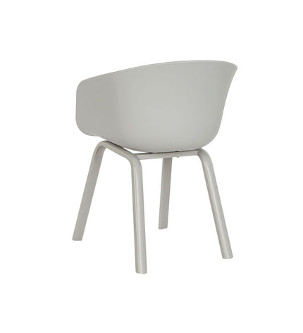 DKD Home Decor light gray kitchen chair with wooden legs, dimensions 56 x 58 x 78 cm, suitable for home and cooking spaces.