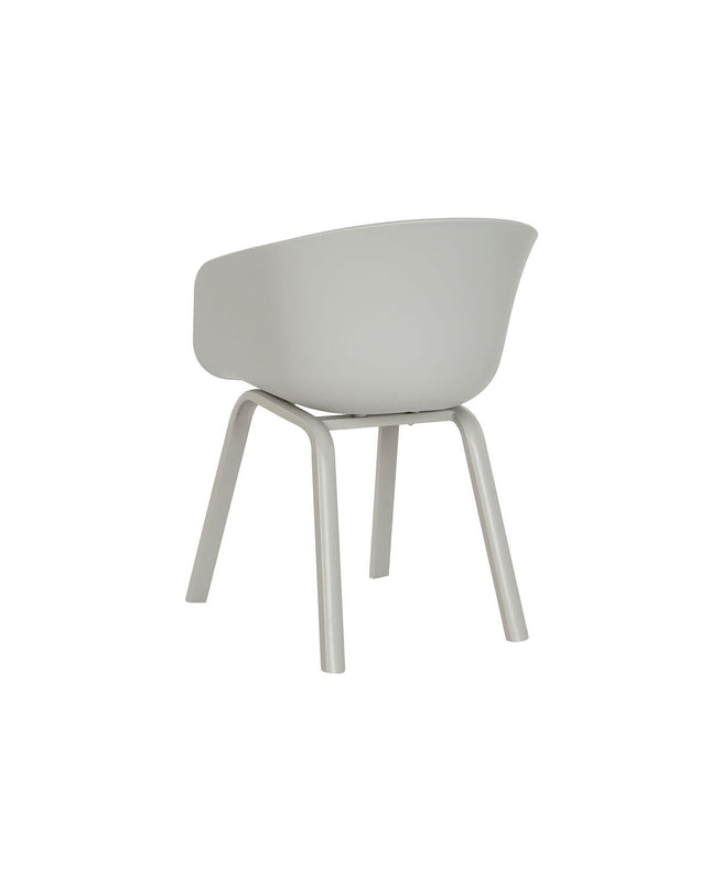DKD Home Decor light gray kitchen chair with wooden legs, dimensions 56 x 58 x 78 cm, suitable for home and cooking spaces.