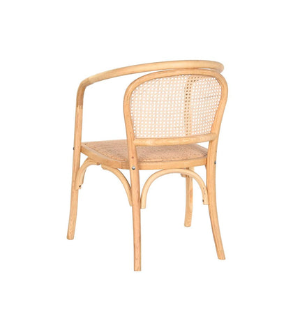 DKD Home Decor kitchen chair in natural wood finish, measuring 53x54x80 cm, suitable for home and dining areas.