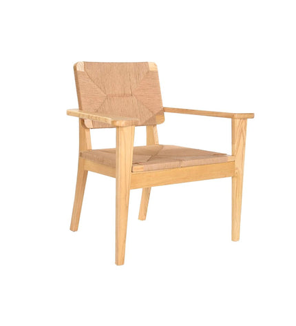 DKD Home Decor kitchen chair in natural wood finish, measuring 67 x 47 x 84 cm, suitable for home and dining areas.