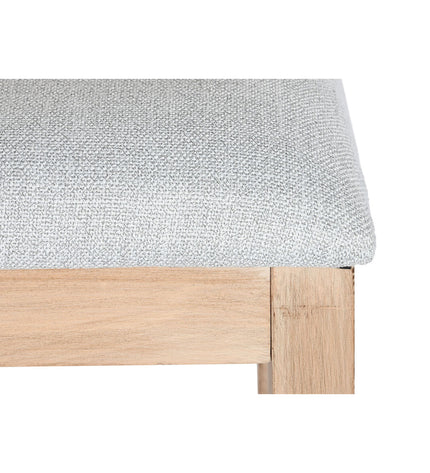Lichtgrijze DKD Home Decor keukenstoel met polyester bekleding, 46 x 61 x 86 cm, modern huis- en meubeldesign