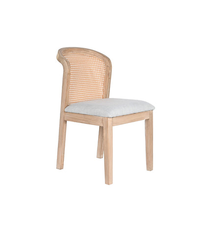 Lichtgrijze DKD Home Decor keukenstoel met polyester bekleding, afmetingen 46x61x86 cm, modern huis en koken meubel