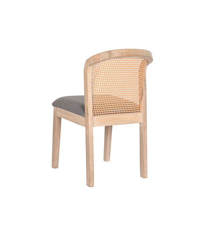 Dark gray DKD Home Decor kitchen chair with polyester upholstery, measuring 46x61x86 cm, suitable for home and cooking spaces.