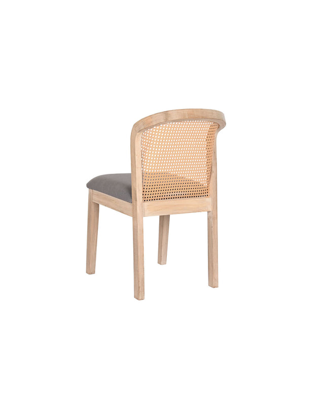 Dark gray DKD Home Decor kitchen chair with polyester upholstery, measuring 46x61x86 cm, suitable for home and cooking spaces.