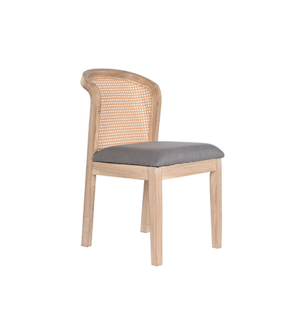 Dark gray DKD Home Decor kitchen chair with polyester upholstery, measuring 46x61x86 cm, suitable for home and kitchen furniture.
